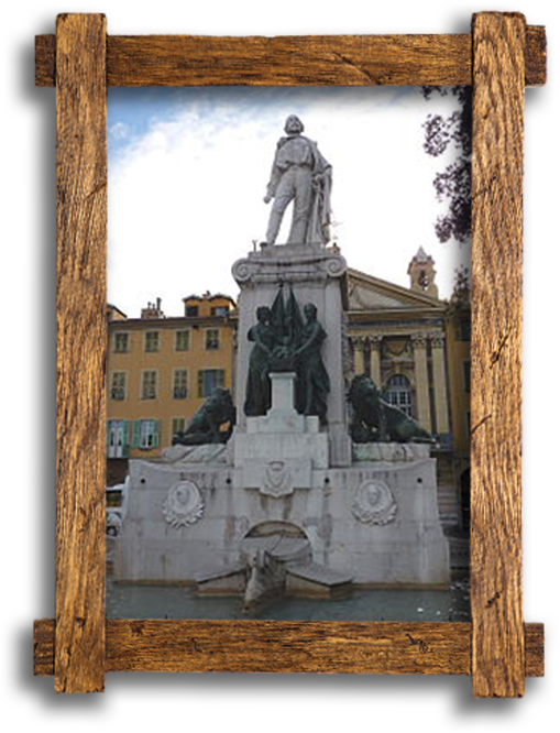Chasse aux Trésors - La statue de Guiseppe Garibaldi, située place Garibaldi à Nice
